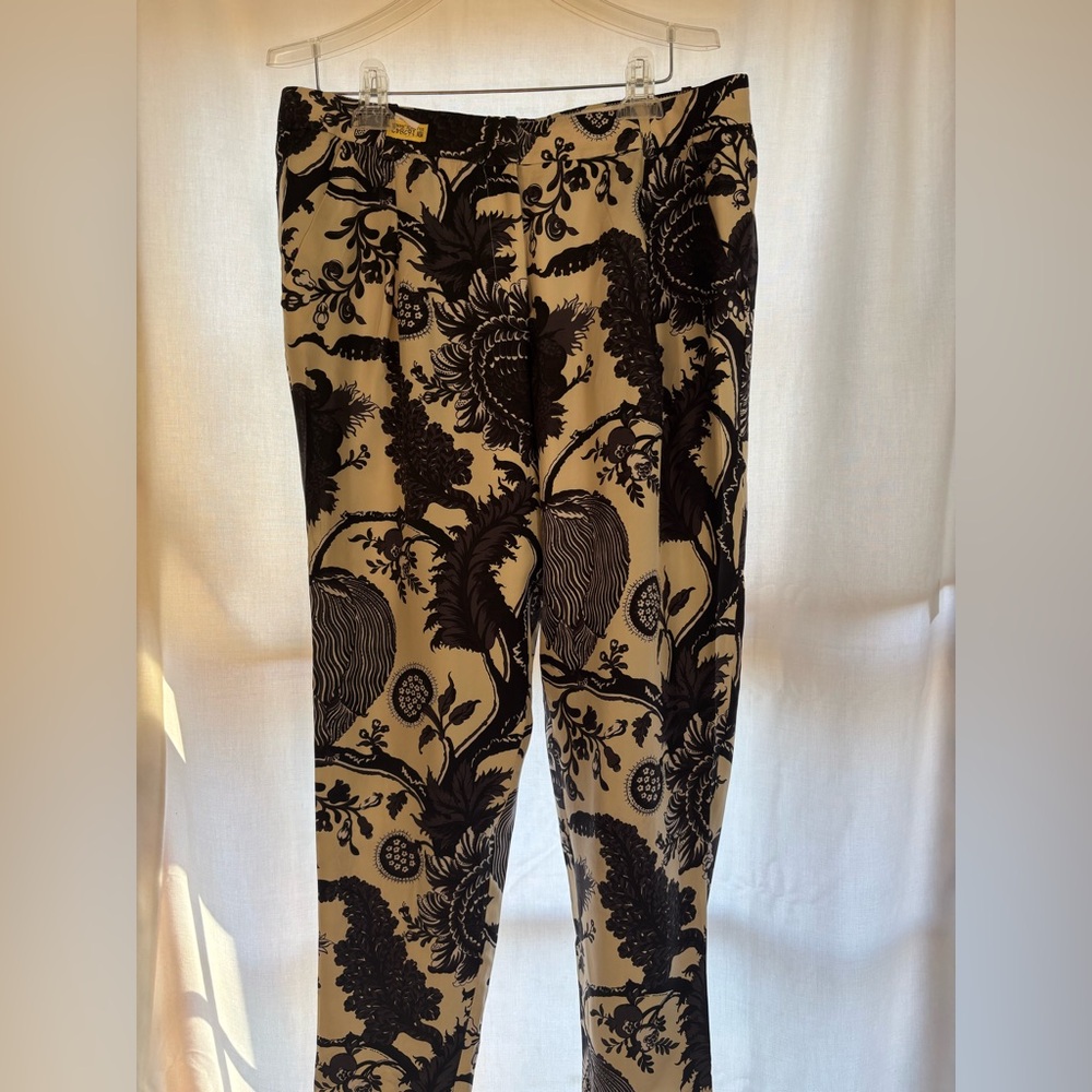J.Crew Yellow and Blue Cigarette Pants